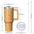 thumbnail image 2 of OBREWU Yellow Puppy Dog Food Footprints Tumbler with Handle and Lid,Yellow Puppy Dog Food Footprints 40oz Double Wall Vacuum Insulated Tumbler,Cups Gift for Women and Men, 2 of 7