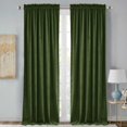 thumbnail image 1 of Cortinas de Terciopelo Verde Musgo StangH 2 Paneles 132x267cm Navidad, 1 of 9