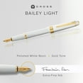 thumbnail image 2 of Cross Bailey Light Polished White Resin and Gold Tone Extra Fine Fountain Pen, 2 of 8