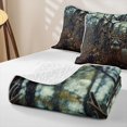 thumbnail image 4 of Castle Fairy Autumn Leaves Whitetail Deer Quilt King for Boys,Woodland Animal King Coverlet Set,Brown Orange Cream, 4 of 7