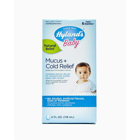 Hylands Baby Mucus Cold Relief of Congestion Runny Nose & Cough 4 Ounce (Best Vaporizer For Baby Congestion)