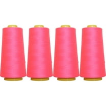 Threadart Polyester Serger Thread - 2750 yds 40/2 - Neon Pink - 56 Colors Available - 4 Cone Bundle Pack