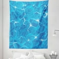 thumbnail image 1 of Aqua Tapestry, Realistic Vivid Illustration of Water Texture Freshness Ocean Pool Surface Waves, Fabric Wall Hanging Decor for Bedroom Living Room Dorm, 5 Sizes, Blue Aqua White, by Ambesonne, 1 of 1