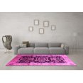 thumbnail image 3 of Ahgly Company Indoor Square Oriental Pink Traditional Area Rugs, 3' Square, 3 of 4