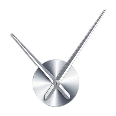 Large Silver Wall Clock, Silent Non Ticking Analog Numeric Clock for Living Room Bedroom Kitchen Office Decor, Easy to Hang Home Gift