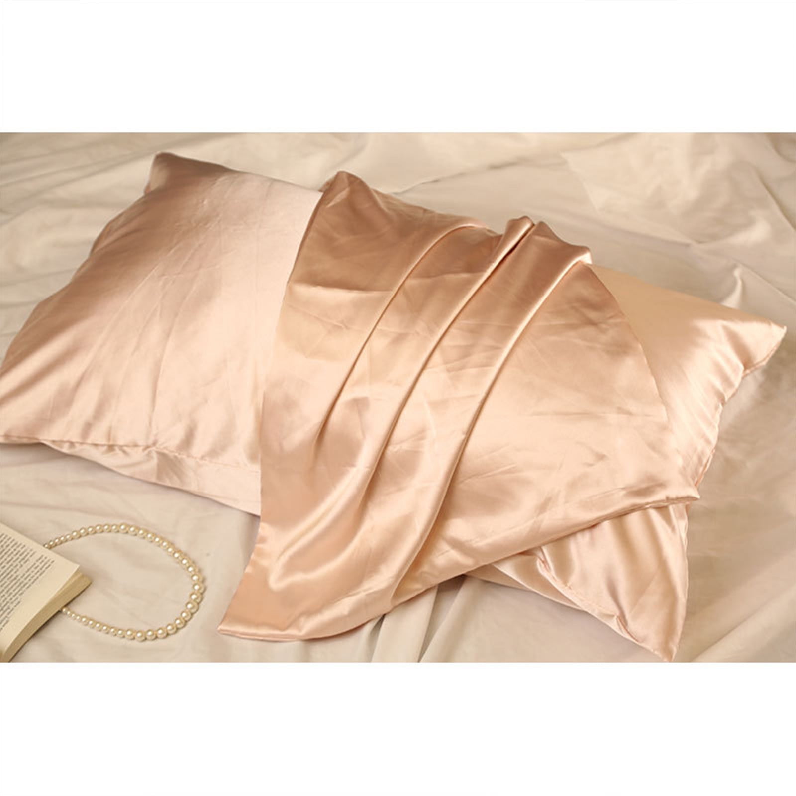 Satin Pillowcase Queen Size (20x30 Inches) - Blue Butterfly Silky Pillow Cover For Hair & Skin, Cooling, With Zipper