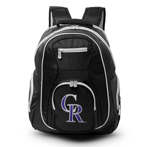 MLB Colorado Rockies Premium Laptop Backpack with Colored Trim