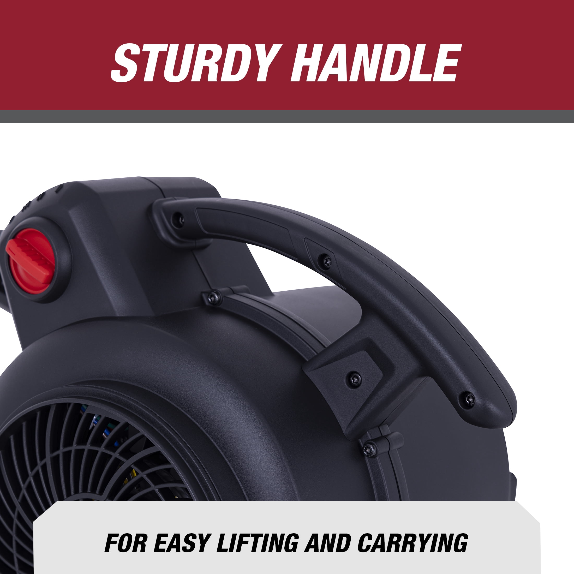 Hyper Tough 1/3 HP 1200 CFM Air Mover Blower Fan for Home Use, Workshop, and Industrial Use - 3 Speeds, 3 Adjustable Angles, and a Daisy Chain