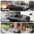thumbnail image 2 of XPOPR Headboard Pillow , Wedge Pillow Headboard for Bed Sitting Up, Back Support Pillows for Reading, Sitting or Working with Detachable Neck Pillows Twin - 39.4"x7.9"x19.7" Khaki, 2 of 7
