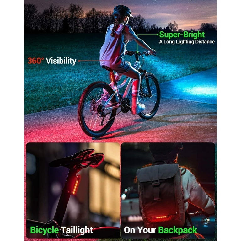 Mountain Bike Lights USB Rechargeable Bicycle T6 LED Torch Front Rear Lamp Set Walmart
