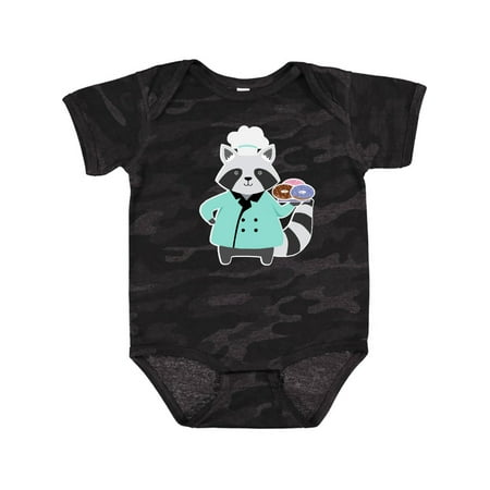 

Inktastic Chef Raccoon Donut Cook Gift Baby Boy or Baby Girl Bodysuit