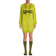 Dr. Seuss Women's Grinch Sleep Shimmer Lounger with Socks