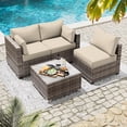thumbnail image 7 of Kimunuk 8 Pcs Outdoor Cushion Covers for Patio Furniture, Washable Outdoor Cushion Slipcovers Replacement with Zipper for 3 Seat Rattan Sofa, Cream, 7 of 7