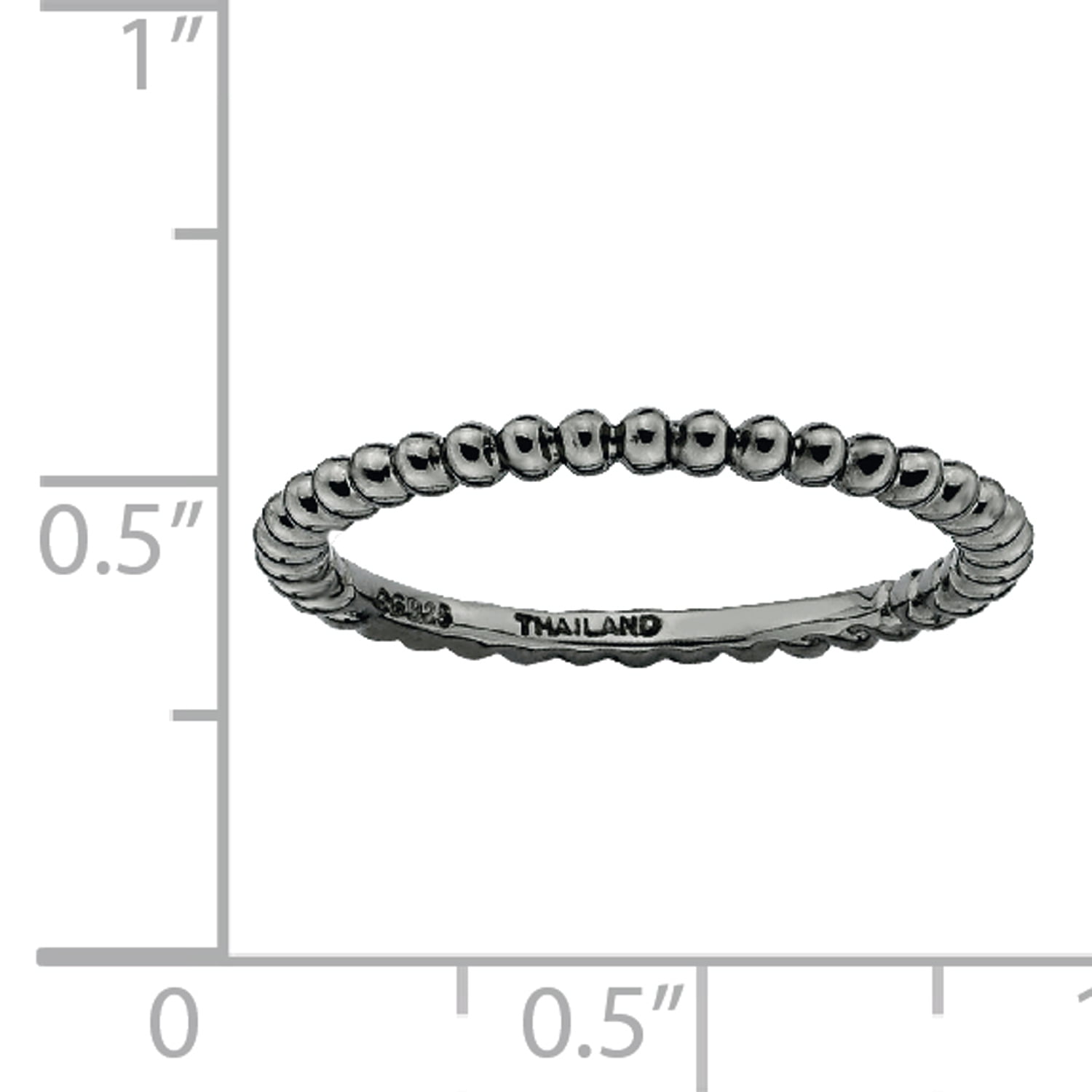 Sterling Silver Black-Plated Ring