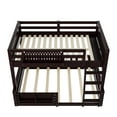 thumbnail image 5 of Full XL over Queen/ Full over Queen Bunk Bed with Ladder and Guardrails, Pegboard and bookshelf, Espresso, 5 of 7