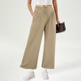 thumbnail image 1 of JMKQLZ Spring Summer Casual Loose Solid Color Fashion Pockets Outwear Long Pants For Women, 1 of 5