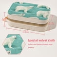 thumbnail image 5 of Polar Bear Velvet Portable Travel Organizer with Removable Compartment - Gift, Earring Organizer, Storage Box, and Bracelet Holder, 5 of 7