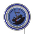 thumbnail image 6 of Jeep Blue Silhouette Retro Neon Analog Wall Clock with Pull Chain, 6 of 6