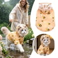 thumbnail image 2 of Pet Raincoat With Leash D‑Ring Clear Hood Cat Dog Rainwear Bee Print Lightweight Waterproof Pet Rain Jacket For Small Dogs And Cats, 2 of 8