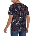 thumbnail image 2 of Zufioo Thanksgiving Print Men's Baseball Short Sleeve, Moisture Wicking Button-Down Hip Hop Tee-Large, 2 of 7