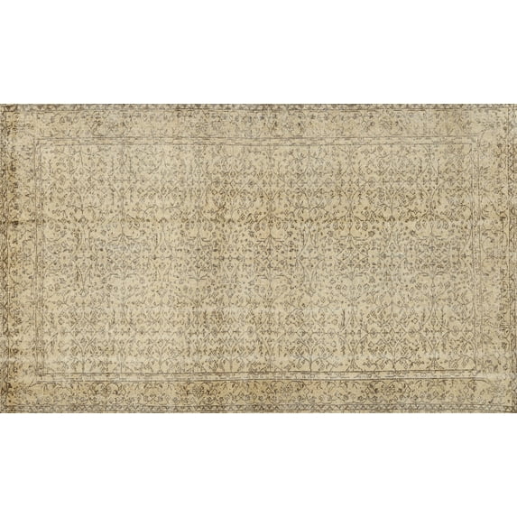 Ahgly Company Machine Washable Indoor Rectangle Contemporary Dark Almond Brown Area Rugs, 4' x 6'