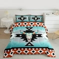 thumbnail image 2 of jejeloiu Exotic Bull Skull Bedding Comforter Set,Boho Tribal Twin Comforter Sets,Aztec Geometric Rhombus Bedding Set For Men Women,Ultra Soft Home Decor Reversible,2-Piece, 2 of 8