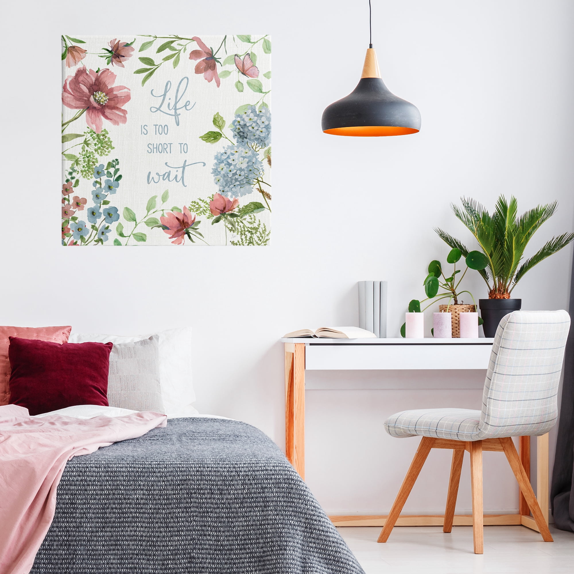 Stupell Industries Too Short To Wait Canvas Wall Art, design by Nan
