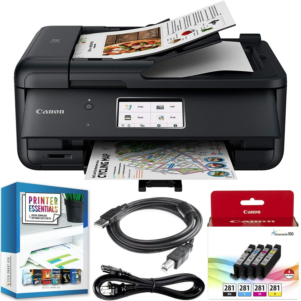 Canon Pixma TR8620 Wireless All-In-One Printer For Home Office w/ Copy ...