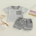 thumbnail image 2 of OUSITAID T-shirt à Manches Courtes à Manches Courtes avec Short à Taille Élastique pour Bébé, 2 of 7