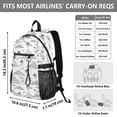 thumbnail image 3 of JIALIOU 14" Laptop Backpack Waterproof Airline Approved Stylish Casual Daypack for Travel Business College Work, Mountains Waves Line Art, 3 of 8