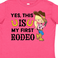 thumbnail image 4 of Inktastic Yes, This is My First Rodeo Cowgirl in Hat and Boots Girls Toddler T-Shirt, 4 of 5