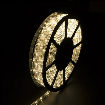 12 X 10 Light - Ainfox 10 20 33 50 100 150Ft 2 Wire Led Rope Lights Waterproof Indoor Outdoor Use for Backyard Party Christmas Thanksgiving Decoration(Warm White)