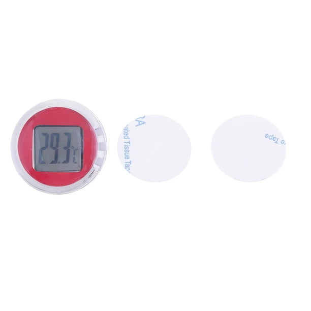 Termómetro de reloj digital de motocicleta roja Medidor de temperatura a prueba de agua Medidor de temperatura rojo Baoblaze Medidor de temperatura de motocicleta