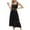 Black, variant on Lmnyox Women's Sleeveless Midi Dress Flowy Wide Lace Strap Square Neck Dress Summer Wedding Guest Dress