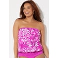thumbnail image 5 of Swimsuits for All Women's Bandeau Blouson Tankini Top, 5 of 6