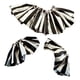 thumbnail image 4 of Conjunto de puños de cuello de payaso, fácil de usar, accesorio fotográfico para fiesta, disfraz de Halloween para festival Franja blanca y negra, 4 of 9