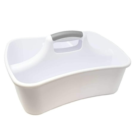 Sink Soap Bottle Holder Bath Kitchen 4 in 1 Compartment Caddie Storage Sink Faucet Organizer Janitor Soap Cleaning Brush Sponge Bottle Holder Divided Shower Basket Supplies Utensil Cabinet Container Dish Washing Liquid ()