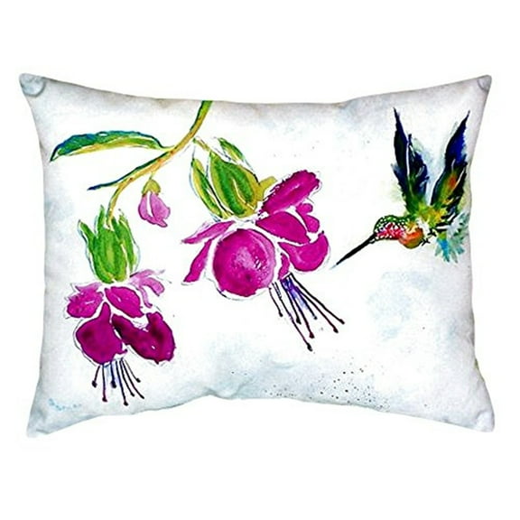 Betsy Drake NC940 16 x 20 in. Purple Hummingbird No Cord Pillow