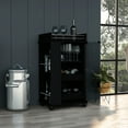 thumbnail image 3 of Modern Grey Bar Cart With Ample Shelf Space And Mobility For Cocktail Prep, 3 of 3