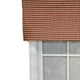 thumbnail image 2 of RLF Home Rusty Check Tailored 100% Cotton with Fully Lined 3" Rod Pocket Valnance for Windows 50" x 14" Red, 2 of 2