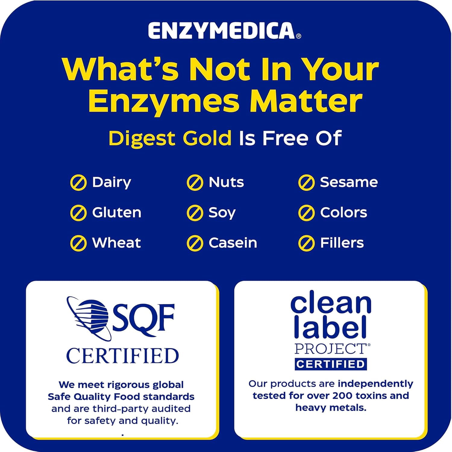 Enzymedica Digest Gold + ATPro, Maximum Strength Enzyme Formula, Fast-Acting, Helps Digest Large Meals, Prevents Bloating and Gas, 240 Capsules