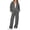 Dark Gray #105, variant on Women's 2 Piece Zip Up Hoodie Set Long Sleeve Sweatshirt and Wide Leg Pants Casual Fall Fleece Matching Set