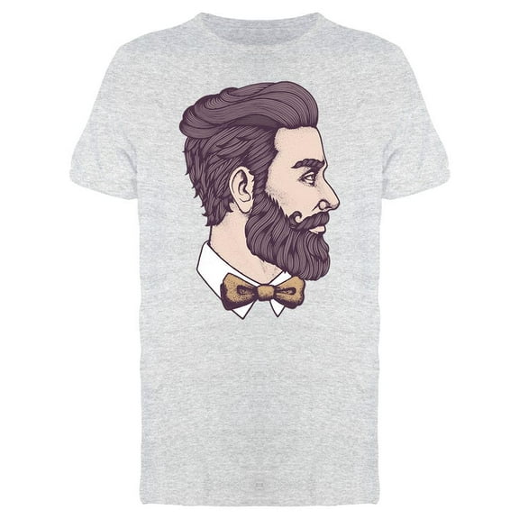 Bearded Man Side-view Design T-Shirt Men -Image by Shutterstock, Male 3X-Large