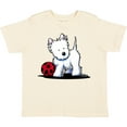 thumbnail image 3 of Inktastic Westie with Ball Boys or Girls Toddler T-Shirt, 3 of 5