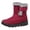 Red, variant on Willtoo Womens Thick Sole Lightweight Snow Boots Winter Anti-Slip Ankle Booties Waterproof Slip on Warm Faux Fur Lined Sneaker