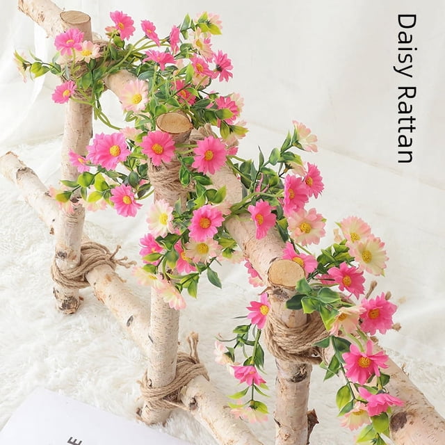 Simulación de margarita de ratán, flor falsa de ratán, girasol, aire acondicionado, tubería, bobinado, fondo interior, pared, decoración de ventana, sombra