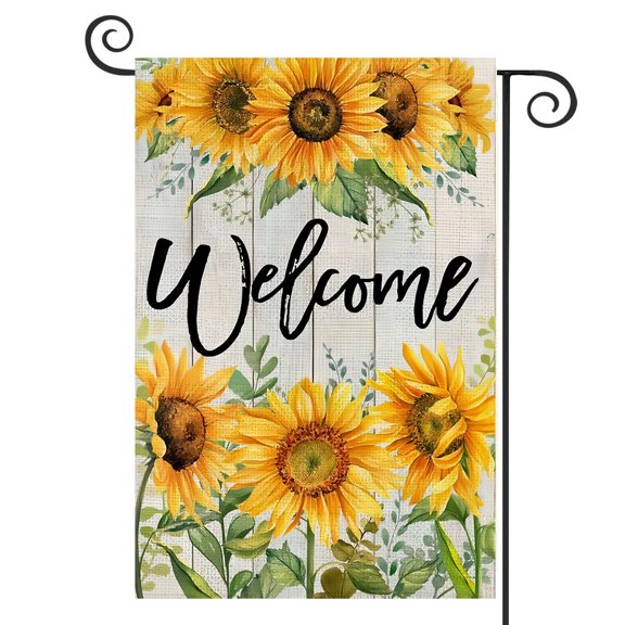 DMERBYL Summer Garden Flag Welcome Sunflower Yard 12x18 Inch Small Double Sided Outside Decoration Party Farmhouse Decor