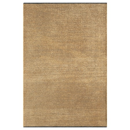 Woven Trends Armson Area Rug 215 61018 Glory Gold, 5' x 7' Solid Modern Plush Indoor/Outdoor Machine-Made Polypropylene Rug, Soft Durable Low-Pile for Living Room, Bedroom & Dining Floor Carpet