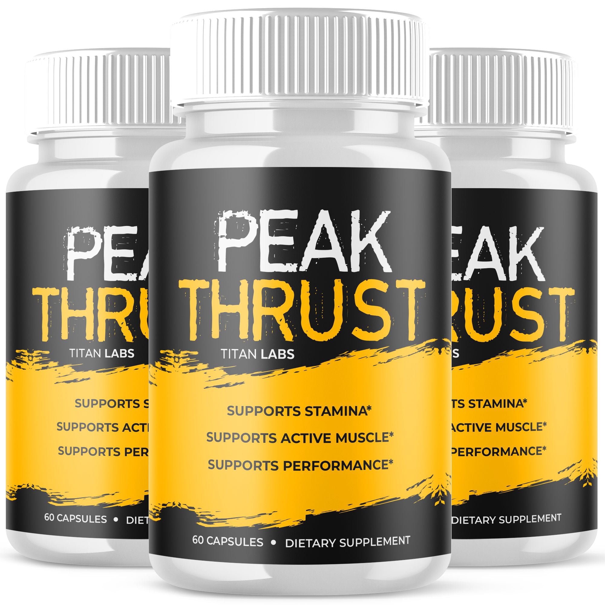 Peak Thrust Advanced Formula Natural Supplement Pills for Max Strength PeakThrust Capsules (3 Pack)