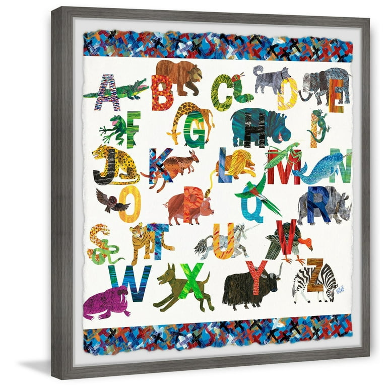 Marmont Hill Alphabet Jungle Cross by Eric Carle - Wall Art